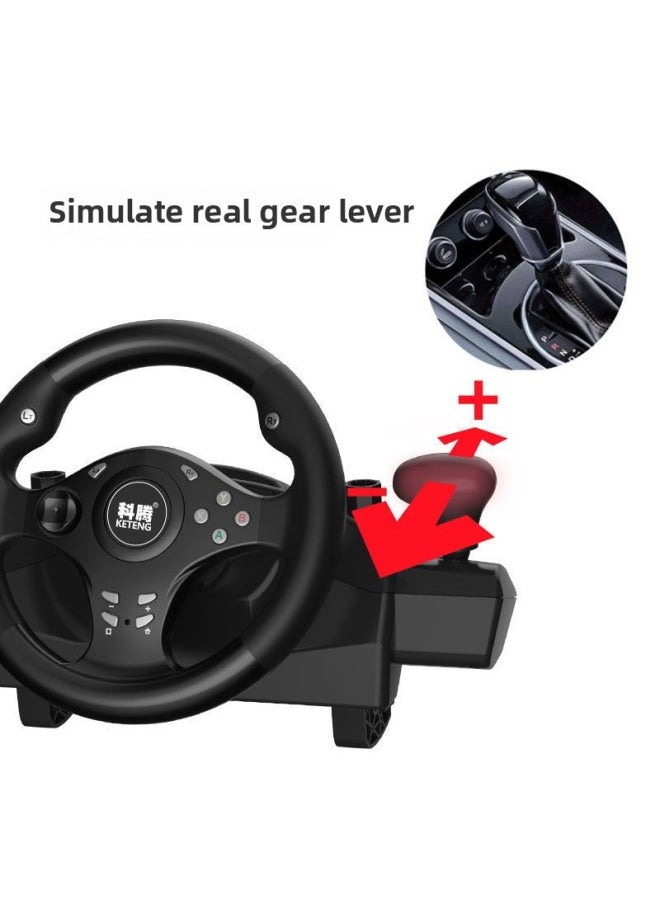 Generic Kf Computer Racing Game Steering Wheel Simulation Driver Game Machine Cool Car God Steering Wheel-Product Color:Black [7-in-1 Supports Ps4/ps3/xb  - Image 2