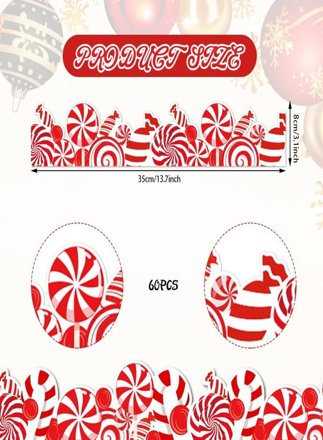 AWEELON 69ft Christmas Bulletin Board Borders Xmas Candy Cane Stripes Bulletin Board Decor Mints Borders for School Classroom Office Chalkboard Decoration - Image 2