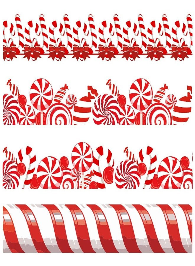 AWEELON 69ft Christmas Bulletin Board Borders Xmas Candy Cane Stripes Bulletin Board Decor Mints Borders for School Classroom Office Chalkboard Decoration - Image 1