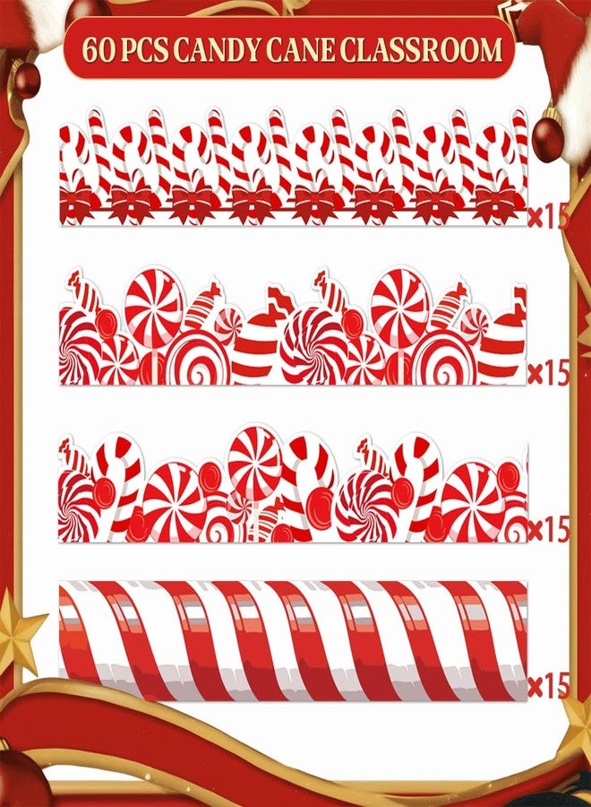 AWEELON 69ft Christmas Bulletin Board Borders Xmas Candy Cane Stripes Bulletin Board Decor Mints Borders for School Classroom Office Chalkboard Decoration - Image 3