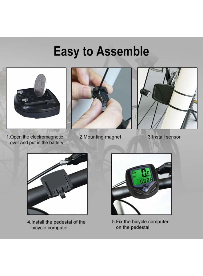 sy Bicycle Speedometer and Odometer Wireless Waterproof Cycle Bike Computer with LCD Display & Multi-Functions by YS - Image 3