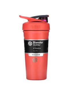 BlenderBottle Blender Bottle, Strada, Insulated Stainless Steel, FC Coral, 24 oz (710 ml)  - Image 1