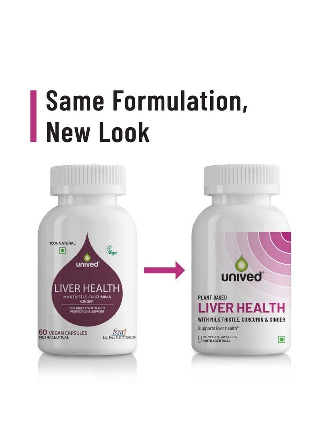 Unived Liver Health with Milk Thistle, Curcumin, & Ginger, Supports Liver Health & Detoxification, 60 Servings, 60 Vegan Capsules - Image 5
