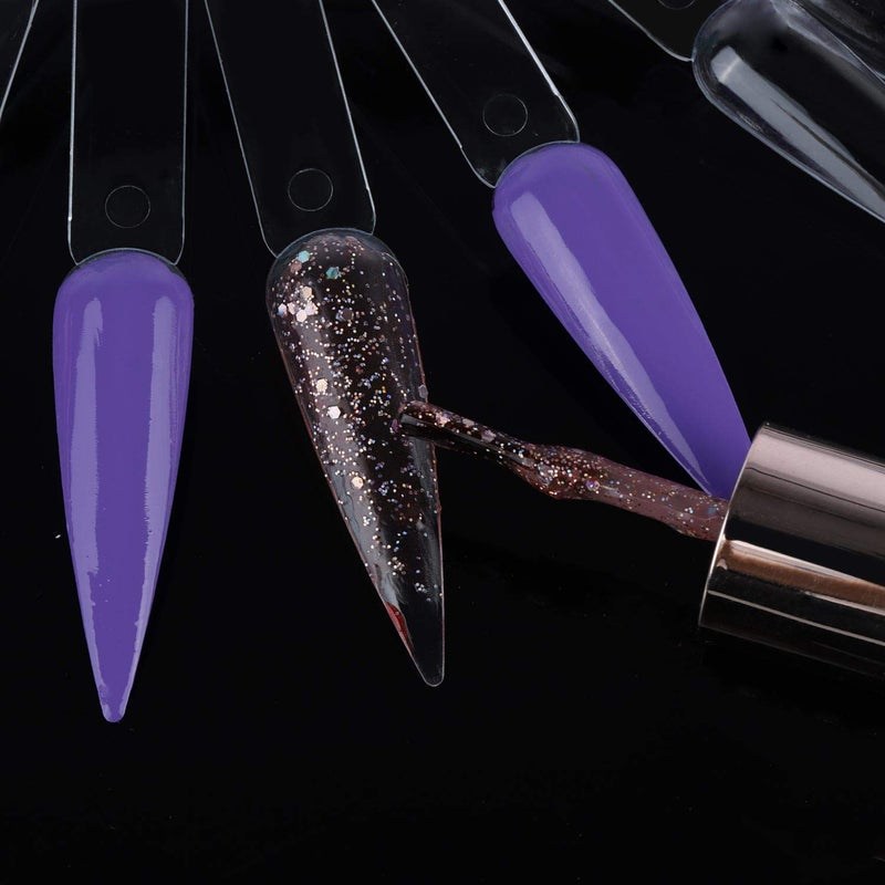 BTYMS 160 Pieces Clear Nail Swatch Display Sticks Stiletto Nail Polish Color Sample Sticks with Metal Ring - Image 4