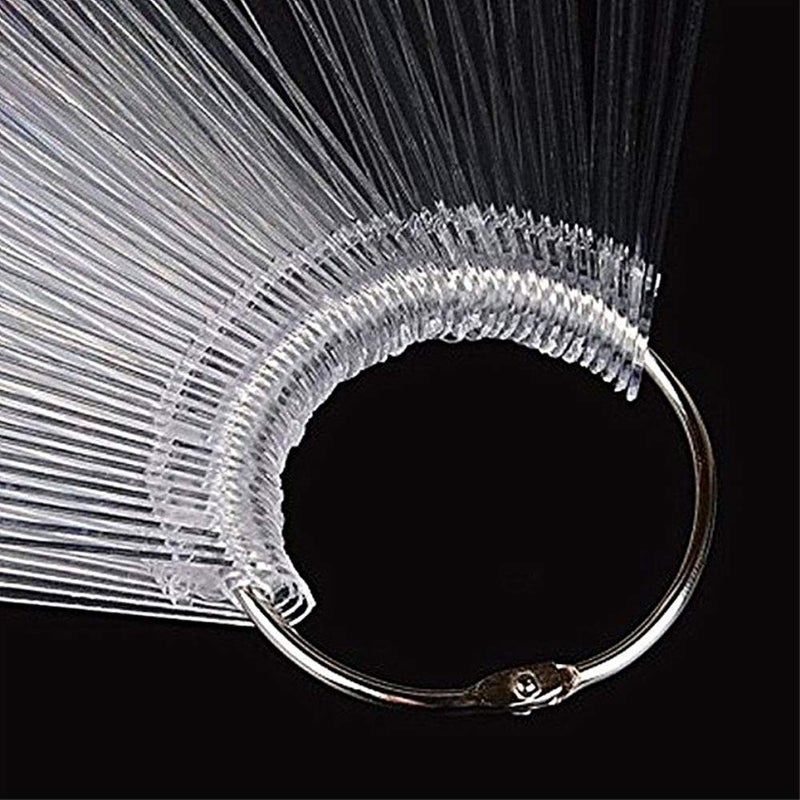 BTYMS 160 Pieces Clear Nail Swatch Display Sticks Stiletto Nail Polish Color Sample Sticks with Metal Ring - Image 3