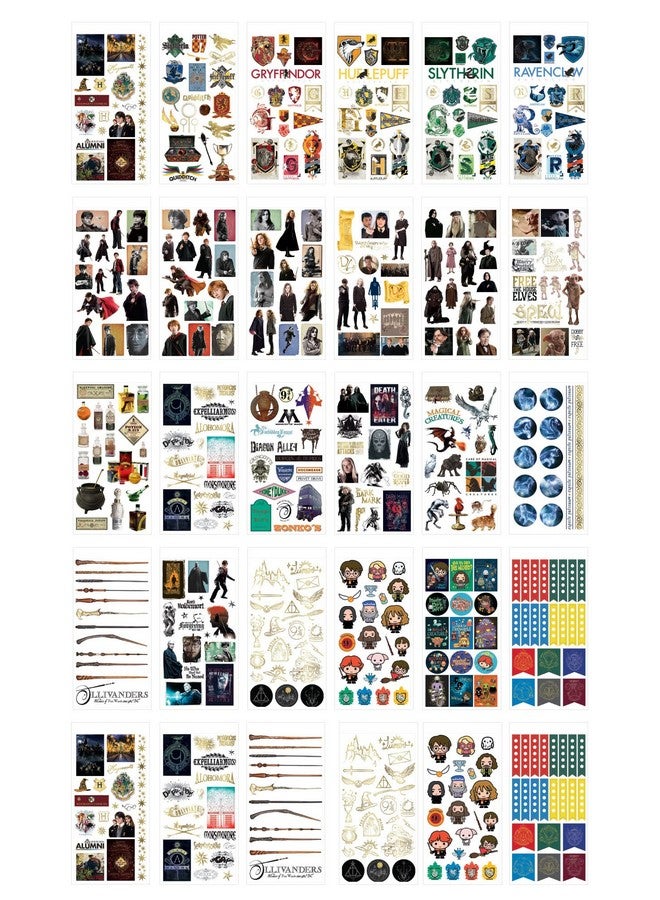Paper House Productions Harry Potter Foil Accent 512Piece Officially Licensed Sticker Folio Houses Characters Planner Stickers And More - Image 1