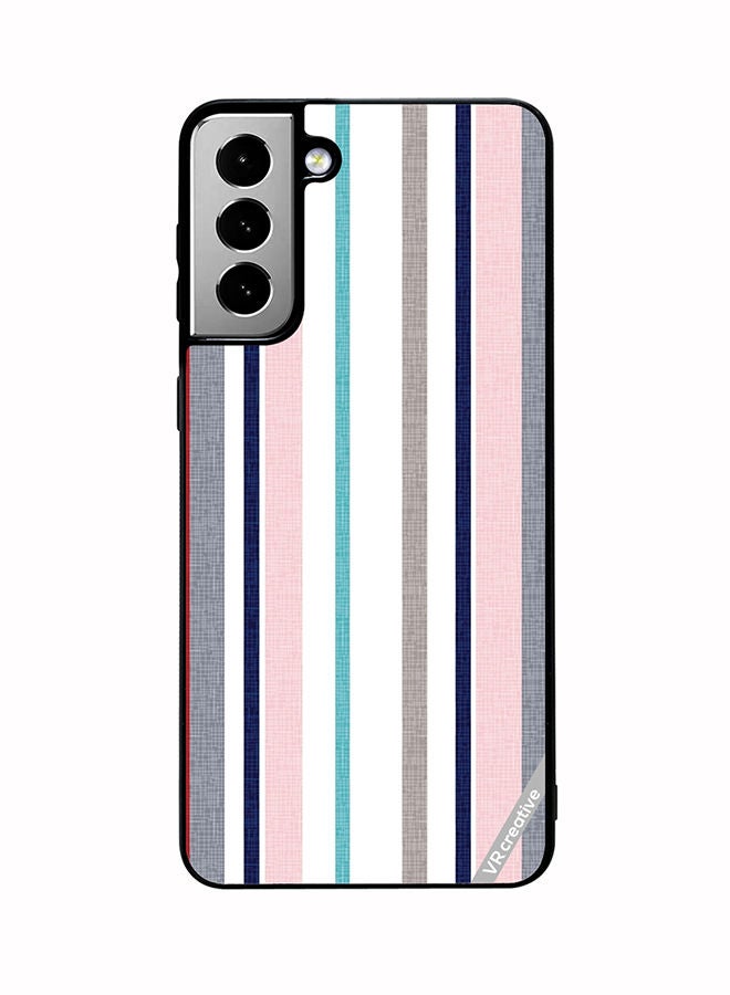 VR CREATIVE Protective Case Cover For Samsung Galaxy S21 FE 5G Strips Design Multicolour - Image 1