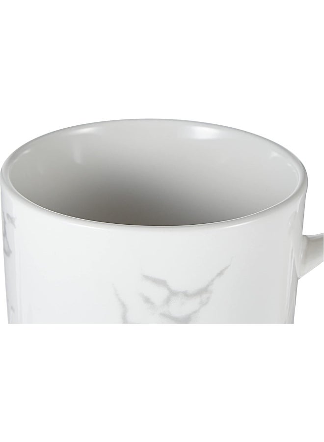 Royalford 12Oz Fine Porcelain Marble Decaled Mug White - Image 3
