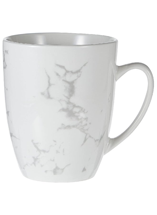Royalford 12Oz Fine Porcelain Marble Decaled Mug White - Image 1