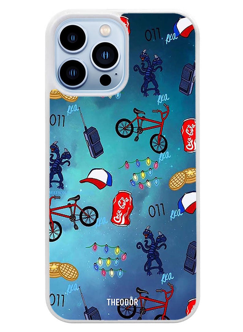 Theodor Protective Case Cover For APPLE IPHONE 14 Pro Max Stranger Things(White Bumper) - Image 1