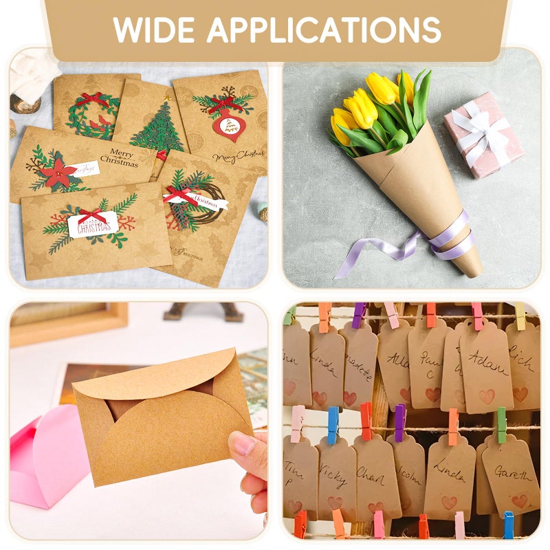 FloraSea 25 Sheets Brown Cardstock 8.5 x 11, 92lb/250gsm Kraft Card Stock Paper, Heavy Cardstock Printer Paper for Invitations, Scrapbooking, Crafts, DIY Cards - Image 3