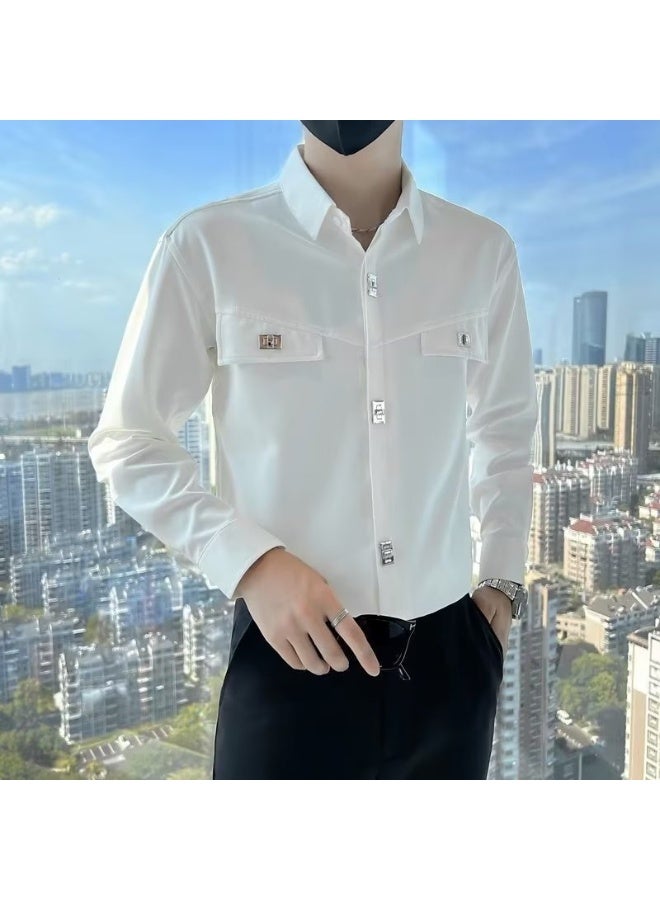 KUYING New High-end Patchwork Long Sleeved Shirt 
