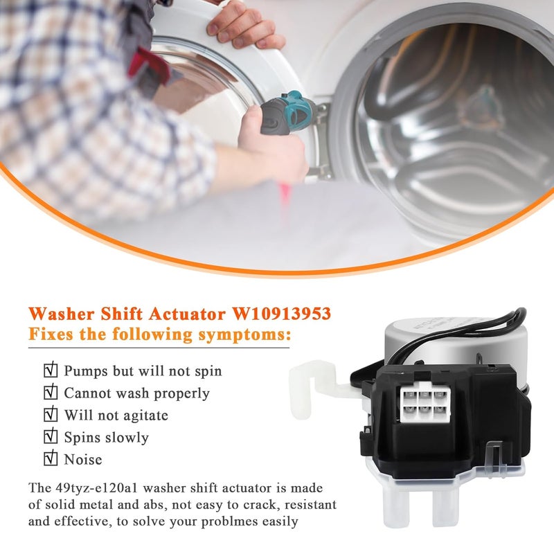 Blutoget UPGRADE W10913953 W10815026 Washer Shift Actuator by - Compatible for Whirl-pool Ken-more Washing Machine - Replaces W11481722 W10913953 49tyz-e120a1 W10597177 AP6037270 W10815026 W10913953VP - Image 4