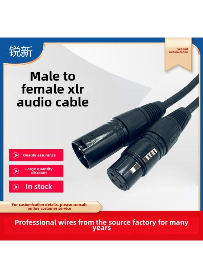 ماركة غير محددة خط ميكروفون خط الصوت Canon من ذكر إلى أنثى، خط صوت XLR متوازن، سلك Enping متقاطع الحدود - اللون: بني غامق فضي كارون - الطول: Φ6.0* 8 م  - Image 2
