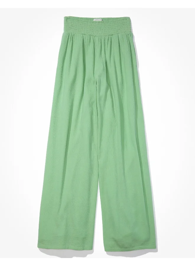 امريكان ايجل AE Super High-Waisted Smocked Wide-Leg Pant