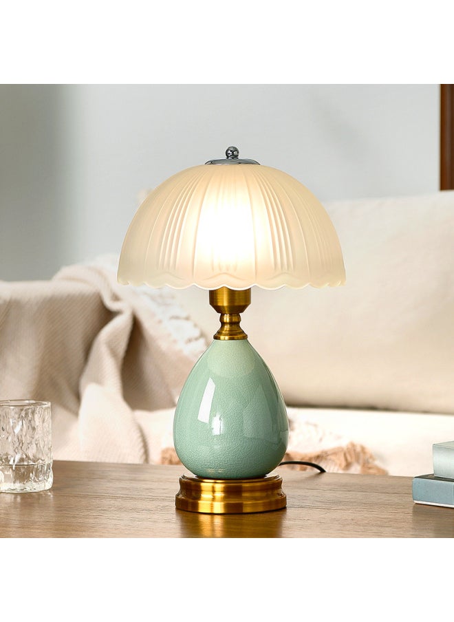 Generic - Ceramic Table Lamp American Retro Bedroom Bedside Table Lamp Net Red Explosions Zhongshan Lamps E-commerce Factory-Size:Xj-185 Type A - Image 1