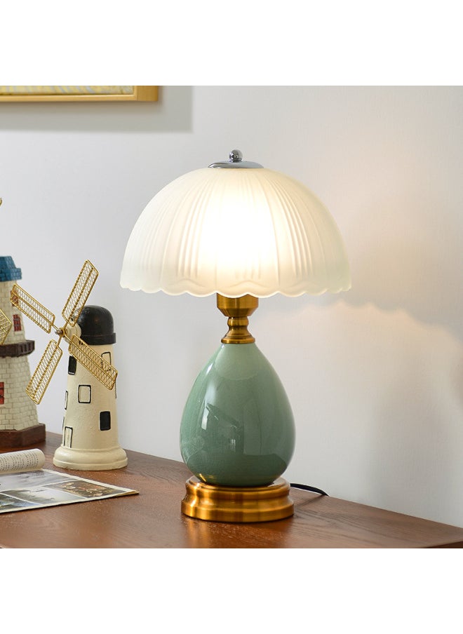 Generic - Ceramic Table Lamp American Retro Bedroom Bedside Table Lamp Net Red Explosions Zhongshan Lamps E-commerce Factory-Size:Xj-185 Type A - Image 1