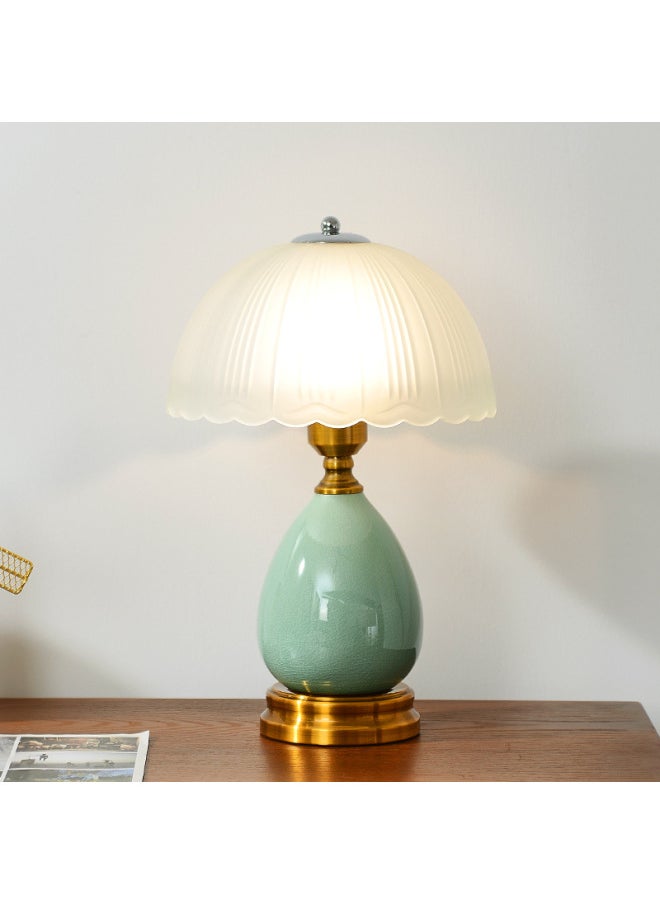 Generic - Ceramic Table Lamp American Retro Bedroom Bedside Table Lamp Net Red Explosions Zhongshan Lamps E-commerce Factory-Size:Xj-185 Type A - Image 1