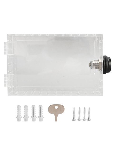 Thermostat Lock Box Universal Large Transparent Thermostat Protective Guard for Thermostat On Wall Coded Lock