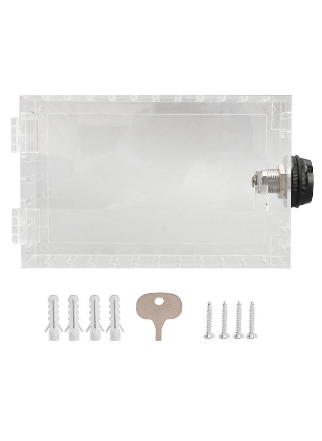 Thermostat Lock Box Universal Large Transparent Thermostat Protective Guard for Thermostat On Wall Coded Lock