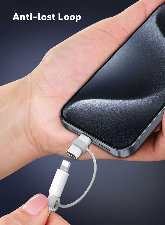 MoKo Lightning to USB C Adapter 2Pack, NOT for Earbuds/Headphones/OTG, USB-C to Lightning Adapter for iPhone 15/16 Pro/16 Pro Max/Plus,Galaxy S24,iPad, ONLY for Charging/Data Sync, White - Image 5