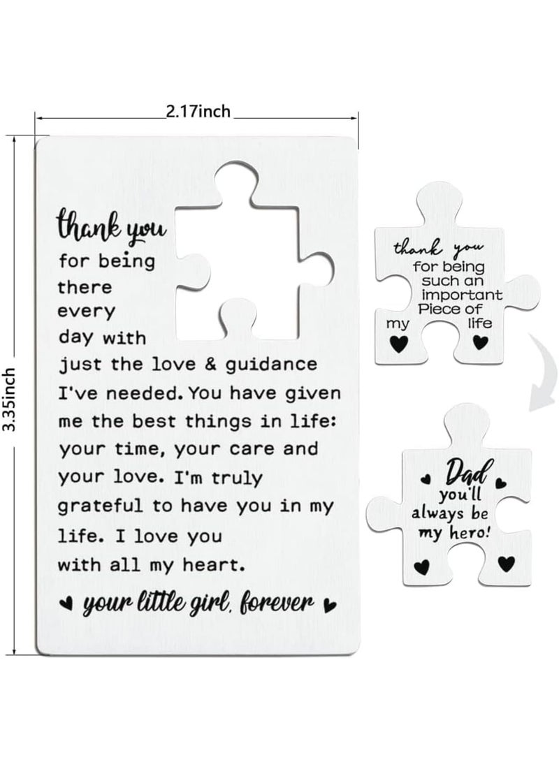 Luckam Thank You Dad Gift, Engraved Wallet Card from Daughter, Appreciation Gift for Birthday Fathers Day Thanksgiving, Personalized Dad Present for Son or Daughter to Show Love and Gratitude - Image 5