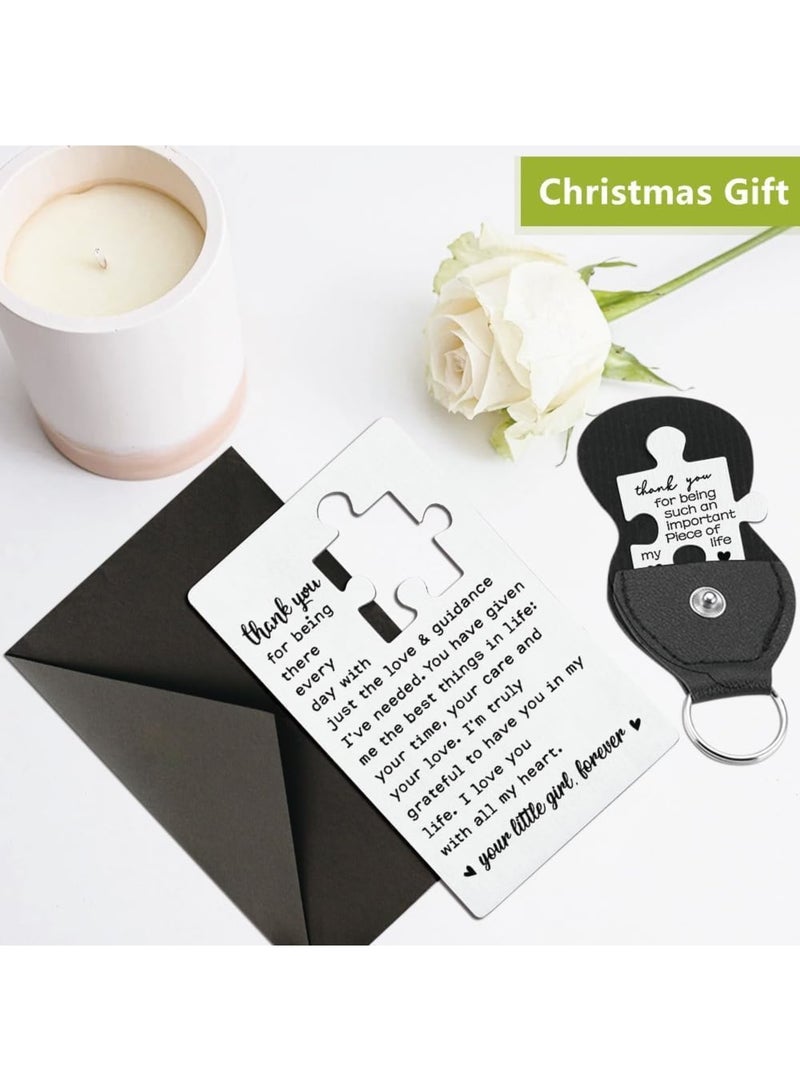 Luckam Thank You Dad Gift, Engraved Wallet Card from Daughter, Appreciation Gift for Birthday Fathers Day Thanksgiving, Personalized Dad Present for Son or Daughter to Show Love and Gratitude - Image 2