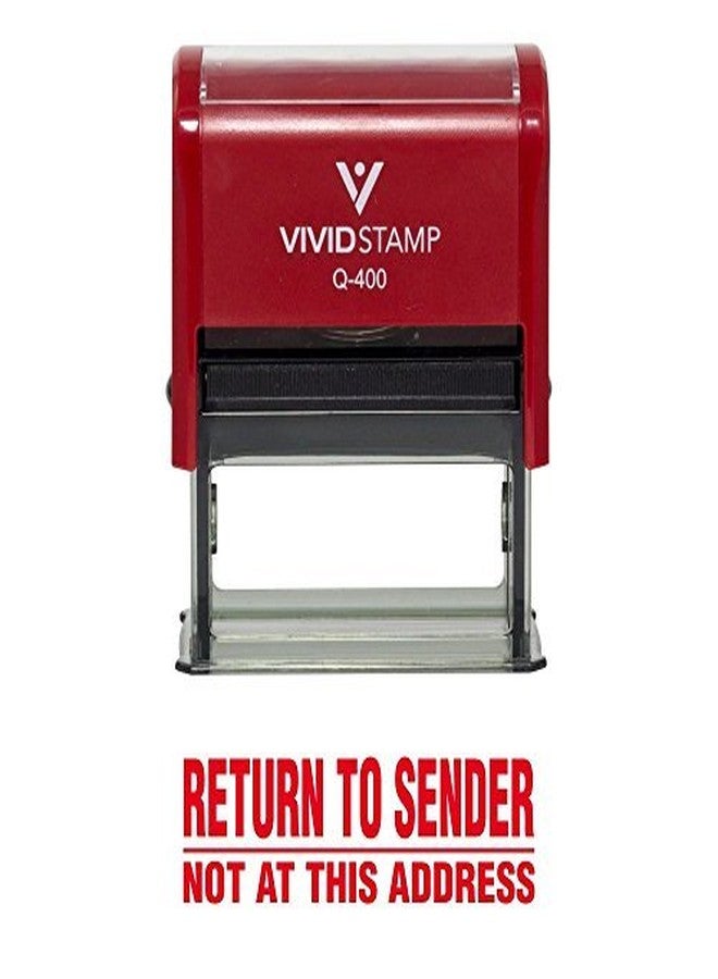 Vivid Stamp Return to Sender Not at This Address Self Inking Rubber Stamp (Red Ink) - X-Large - Image 2