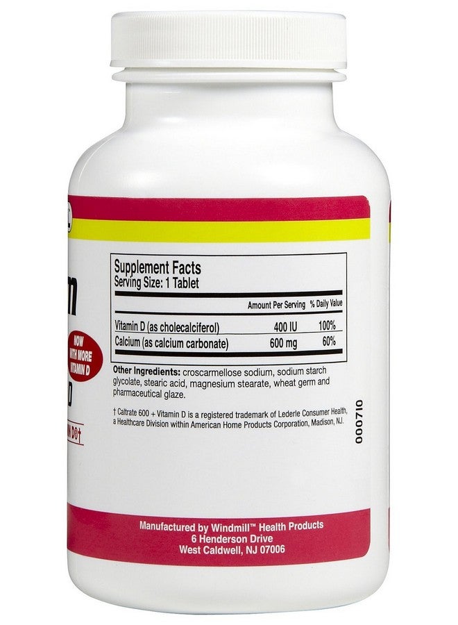 Windmill Calcium Carbonate 600 mg + Vitamin D Tabs, 120 ct - Image 2