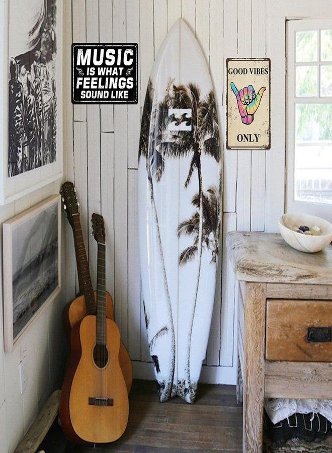 Yoecod Music Wall Decor Metal Tin Signs Vintage Retro Musical Wall Art Coffee Bar Sign Music Room Posters Man Cave Sign Band Decor Vintage Rock Poster Is What Feelings Sound Like Signs 8x12 Inch - Image 4