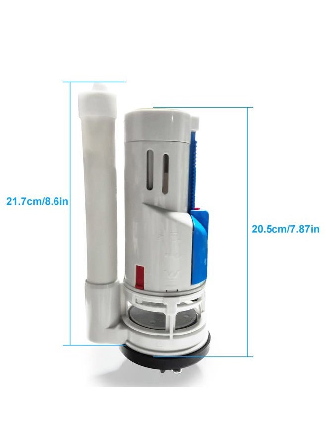 Ziosxin 2 Inch Toilet Flush Valves, Toilet Repair Kit Dual Flush Valve Replacement Fit for One Piece Toilet Top Push Button Valve(One Piece Toilet 8" Height) - Image 2