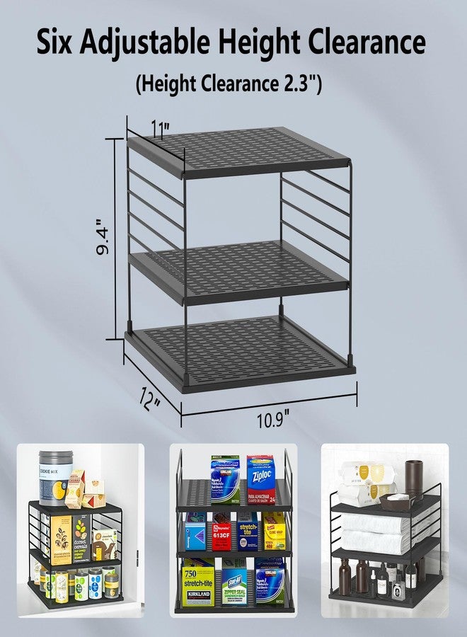 WANCHIY Upgraded Cabinet Organizers and Storage -Divided Compartment Holder for Plastic Bag, Wrap, Foil, Snack and Box for Kitchen and Pantry Organization and Storage, Kitchen Organization(Black) - Image 2