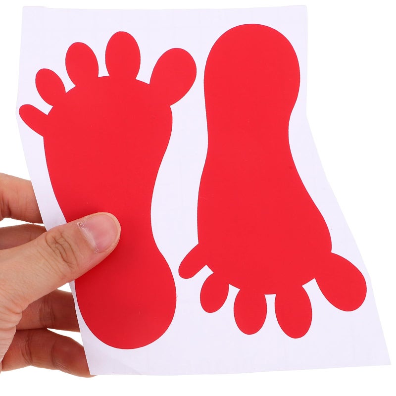 10 Pairs Waterproof Floor Footprint Stickers Self Adhesive Decals For Classroom Playroom - Image 4