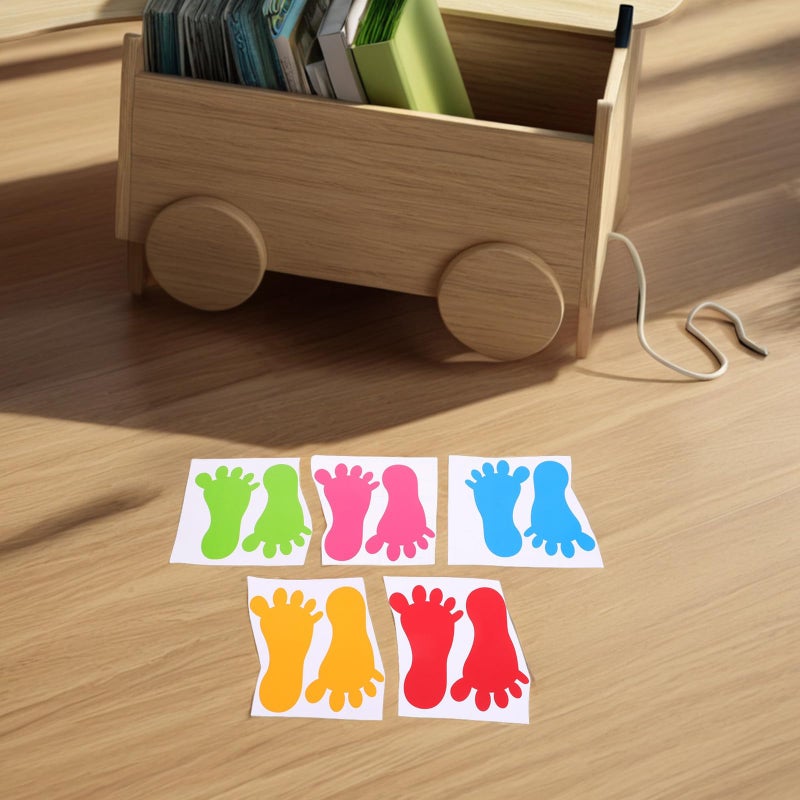 10 Pairs Waterproof Floor Footprint Stickers Self Adhesive Decals For Classroom Playroom - Image 5