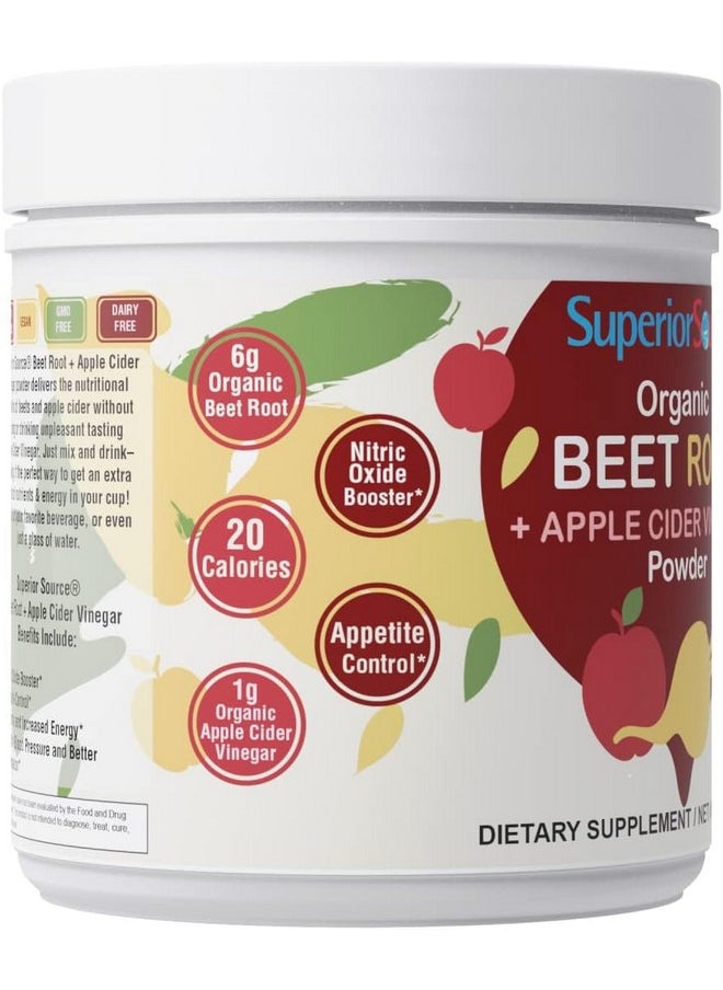 Superior Source Superior Source Organic Beet Root & Apple Cider Vinegar Powder - Nitric Oxide Booster - Supports Energy, Digestion & Heart Health - Non-GMO - 7.4 oz  - Image 4