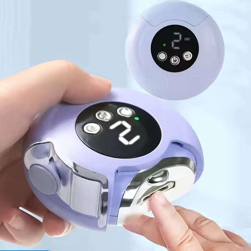 قلم قص الأظافر الكهربائي القابل لإعادة الشحن عبر USB باللون الأرجواني، بسعة 400 مللي أمبير، أداة للعناية بالأظافر - Image 1