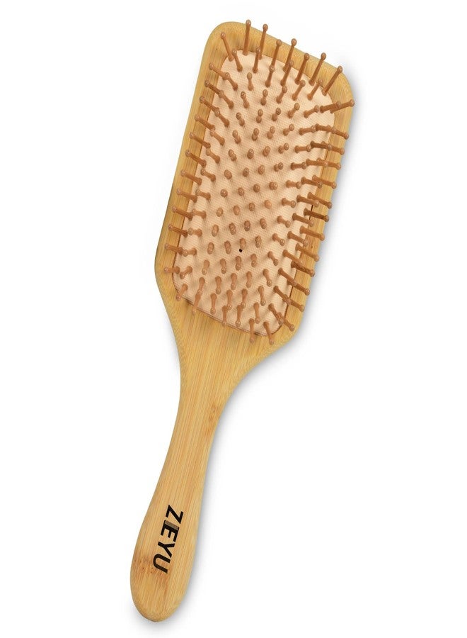 Zeyu Wooden Hair Brush | Wooden Comb with Bamboo Bristles | Paddle Comb for Women | Hair Brush for Men & Women | Paddle Comb for Men | Bamboo Brush (Rectangular.) - Image 1