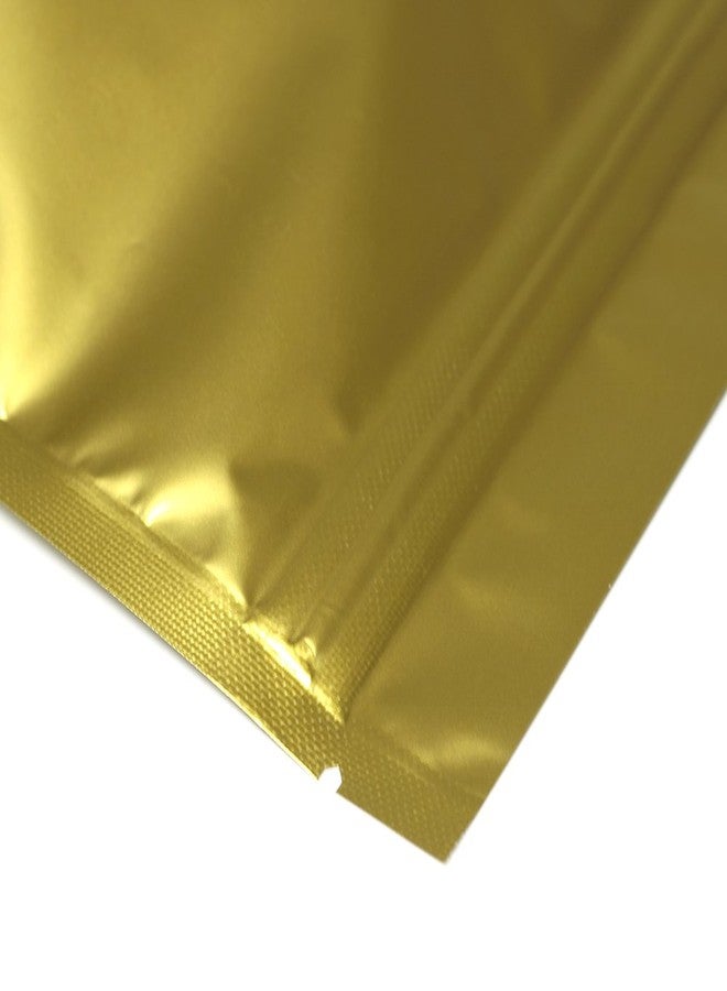 QQ Studio 100PCS Matte Double-Sided Colored Stand-Up Resealable QuickQlick™ Bags (16x22cm (6.3x8.6"), Gold) - Image 4