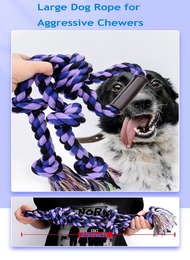Fejapa Large Dog Rope Toys for Aggressive Chewers Pitbull Tug of War Interactive Heavy Duty Outdoor Medium Large Breed XL Dog Chew Rope Strong Durable Dog Tug Toys Tough Pull Rope with Handle - Image 5