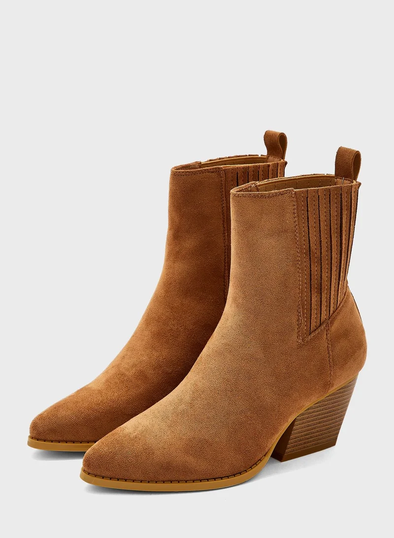 Truffle Cowboy Ankle Boots