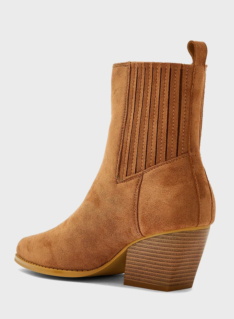 Truffle Cowboy Ankle Boots