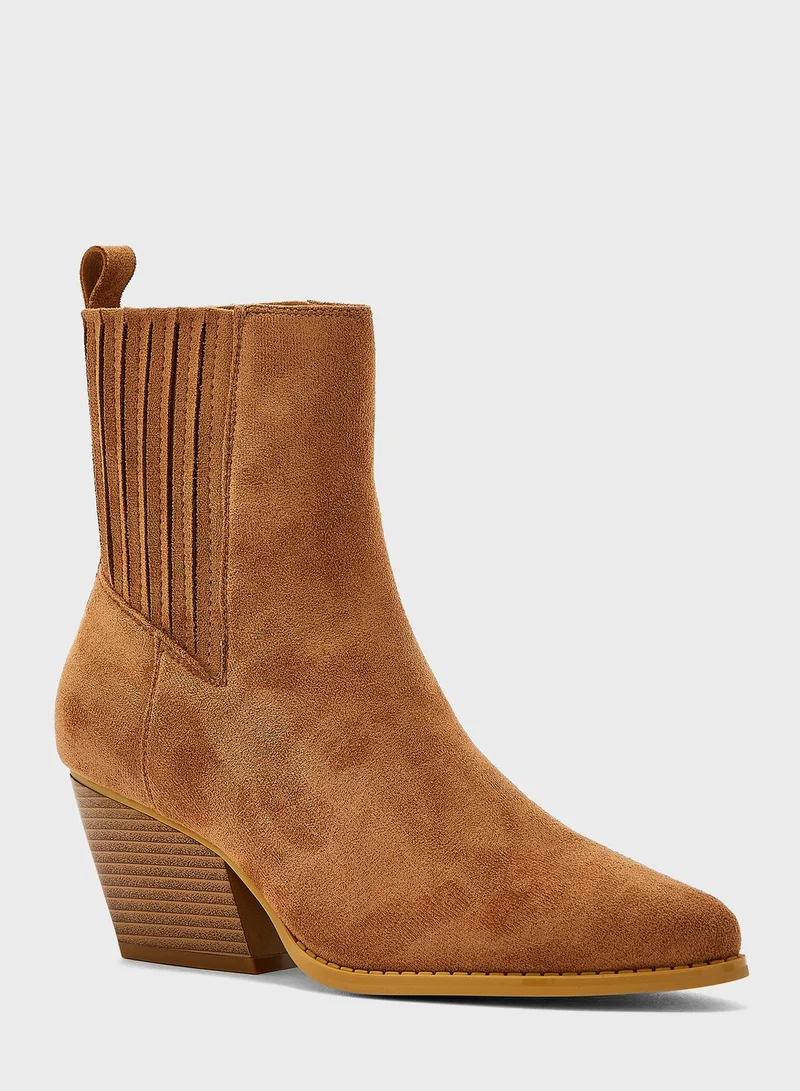 Truffle Cowboy Ankle Boots