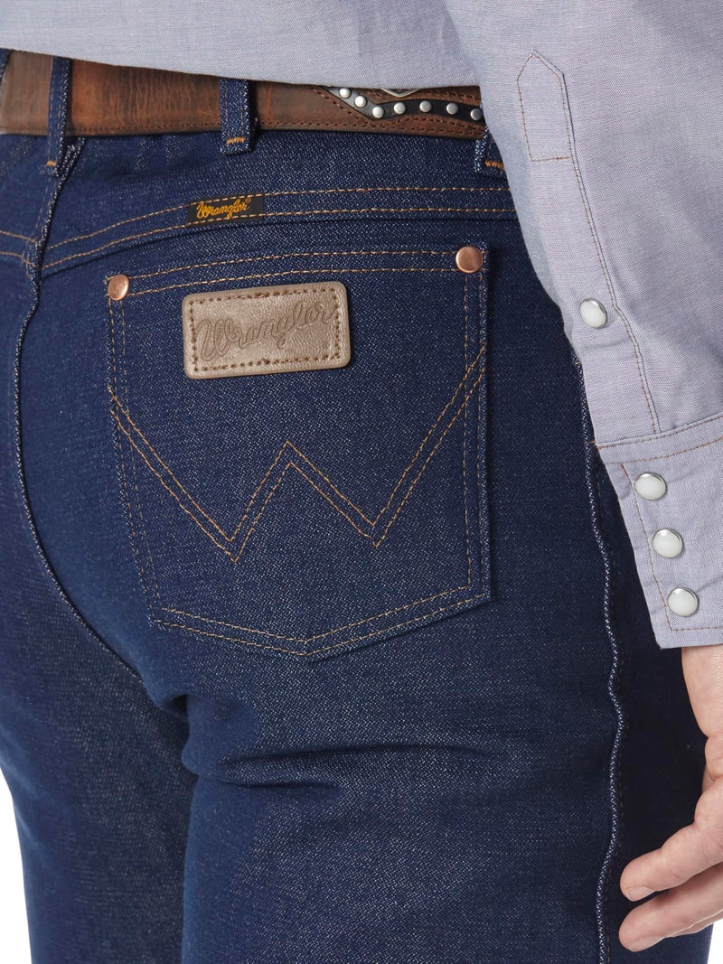 Wrangler 0936 Cowboy Cut Slim Fit Jean, Rigid Indigo, 32W x 34L - Image 2