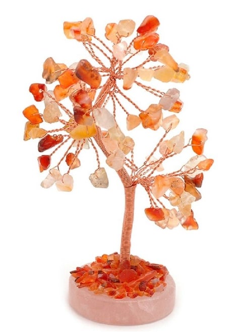 Round Base Carnelian Gem Tree