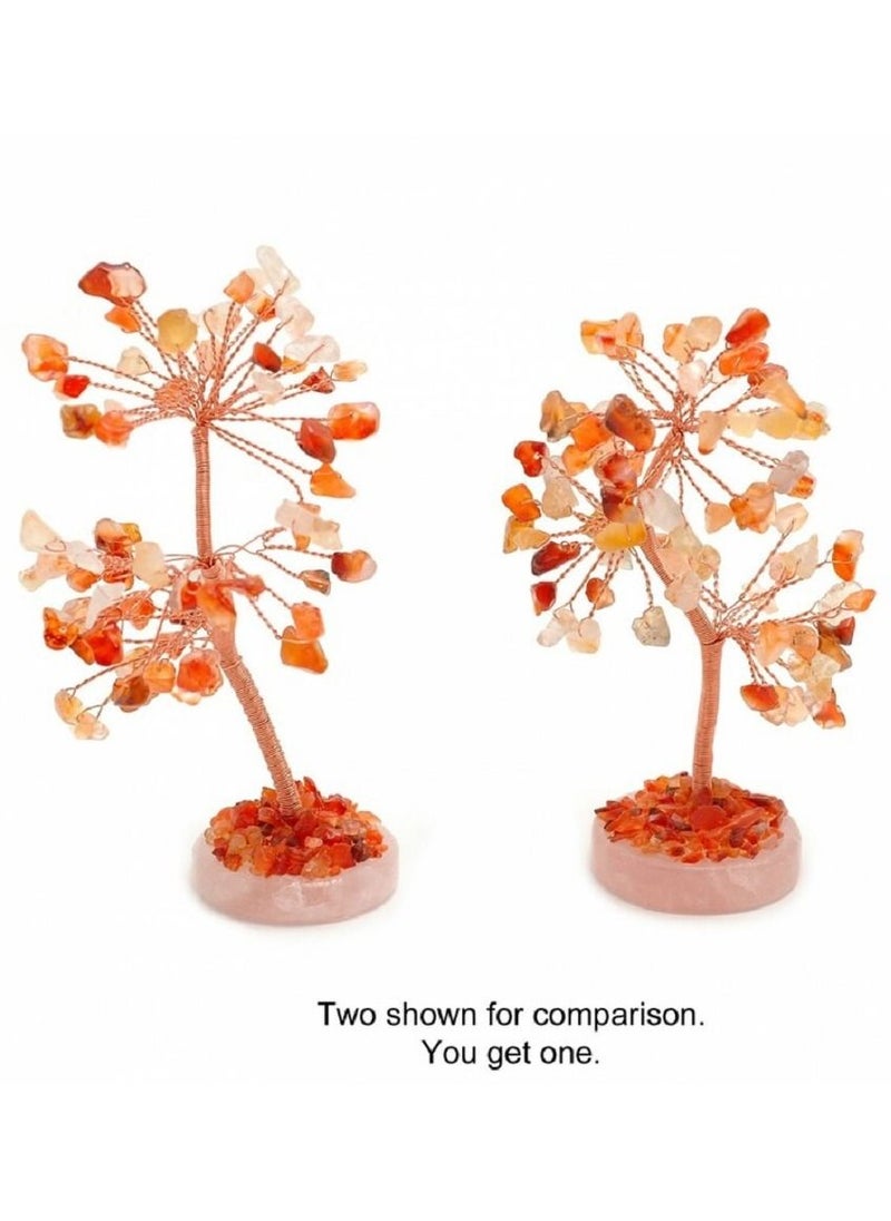 Generic - Round Base Carnelian Gem Tree - Image 1
