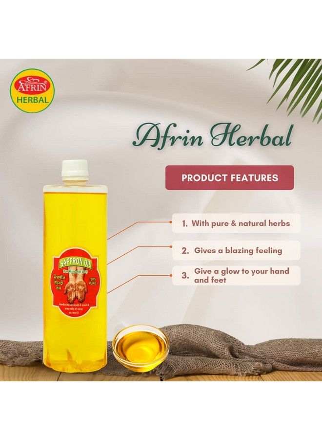 Afrin Henna Mahendi Saffron Oil For Making Mahendi Cones 500 Ml - Image 5