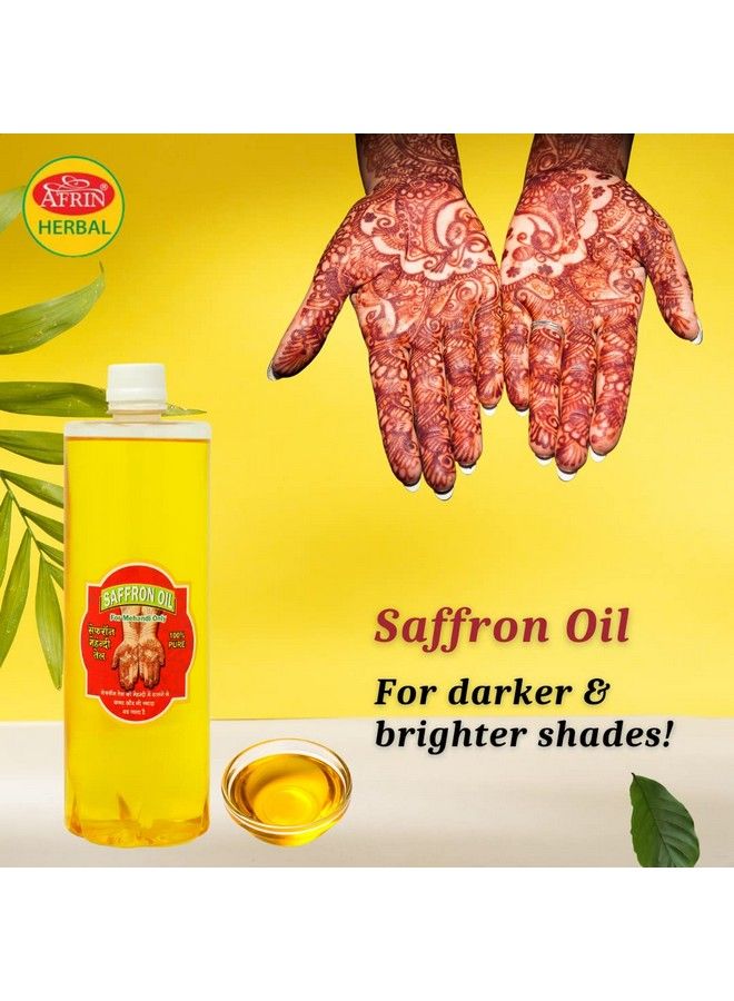 Afrin Henna Mahendi Saffron Oil For Making Mahendi Cones 500 Ml - Image 4