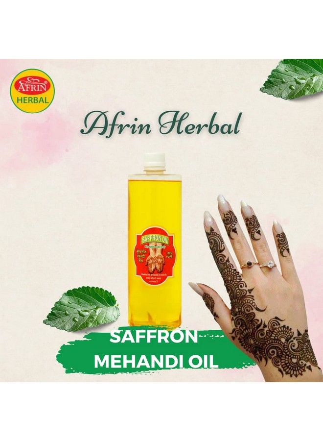 Afrin Henna Mahendi Saffron Oil For Making Mahendi Cones 500 Ml - Image 3