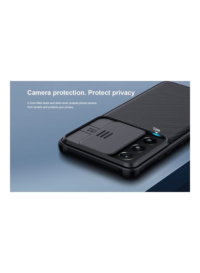 NIBEMINENT Cam Shield Pro Case For Flex Pure Silicone Samsung Galaxy S21+ Black - Image 2
