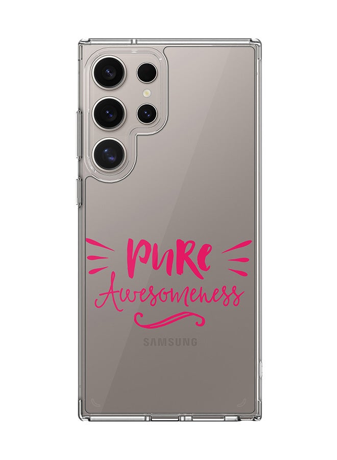 Stylizedd Classic Clear Case for Samsung Galaxy S25 Ultra , Hybrid Soft Case Flexible Edges Anti Drop TPU PC Gel Thin Transparent Cover - Pure Awesomeness - Image 1